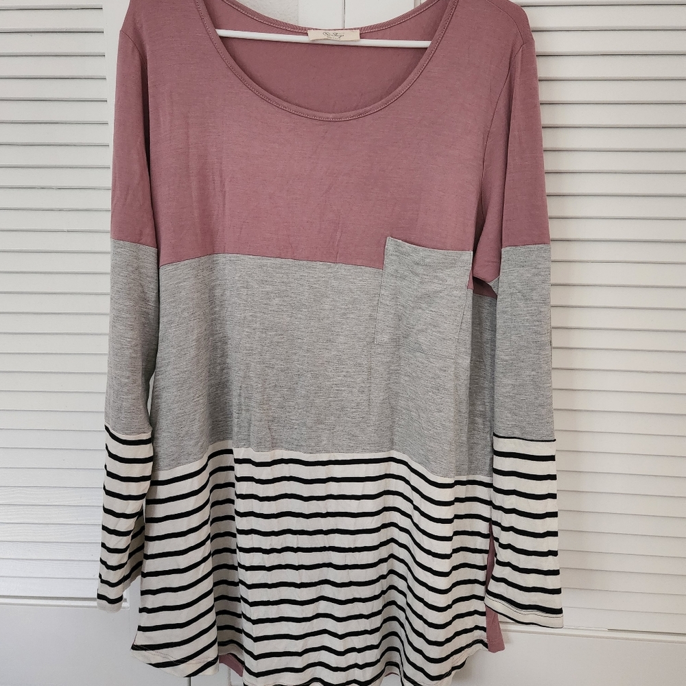 From pink blush long sleeve top